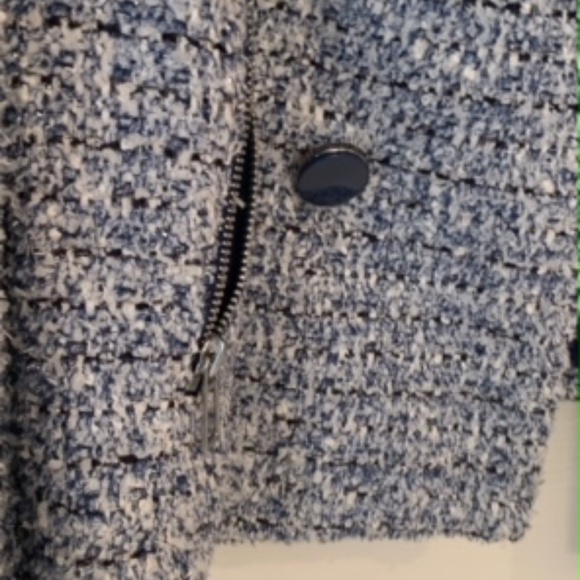 Gorgeous Blue and White Jacket with Flecks of Silver by Chico's - Picture 7 of 13